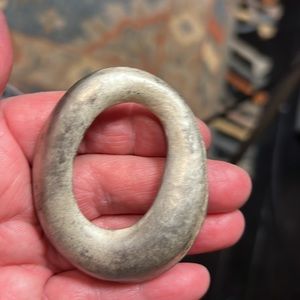 Brushed silver look pin